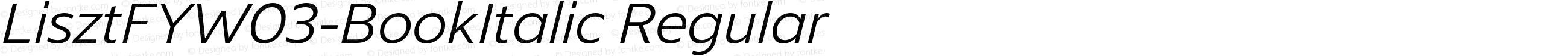 LisztFYW03-BookItalic Regular