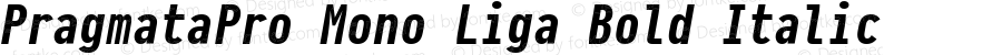 PragmataPro Mono Liga Bold Italic