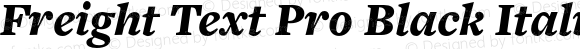 Freight Text Pro Black Italic