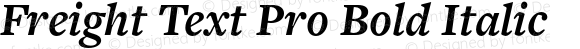 Freight Text Pro Bold Italic