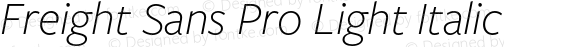 Freight Sans Pro Light Italic
