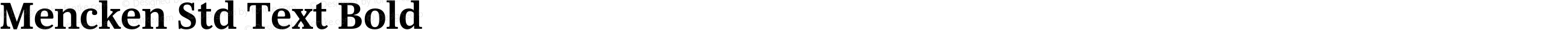 Mencken Std Text Bold
