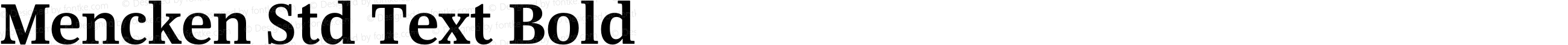Mencken Std Text Bold
