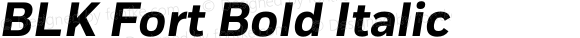 BLK Fort Bold Italic