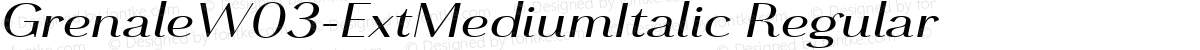 GrenaleW03-ExtMediumItalic Regular