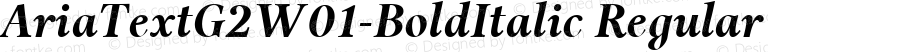 Aria Text G2 W01 Bold Italic