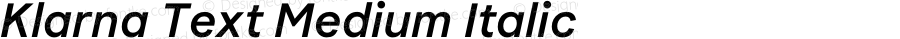 Klarna Text Medium Italic