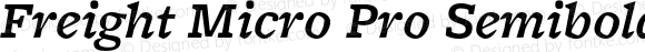 Freight Micro Pro Semibold Italic