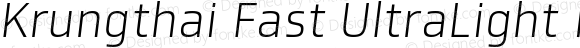 Krungthai Fast UltraLight Italic