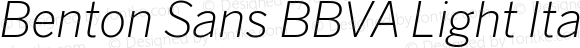 BentonSansBBVA Light Italic