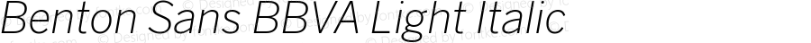 BentonSansBBVA Light Italic