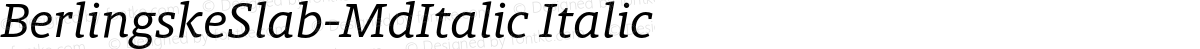 BerlingskeSlab-MdItalic Italic