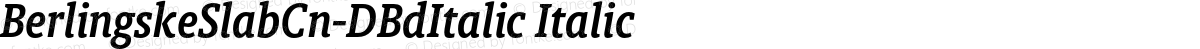 BerlingskeSlabCn-DBdItalic Italic