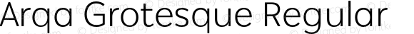 Arqa Grotesque Regular