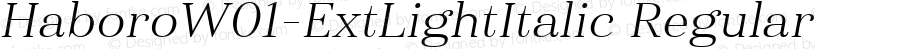 Haboro W01 Ext Light Italic