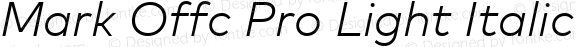 Mark Offc Pro Light Italic