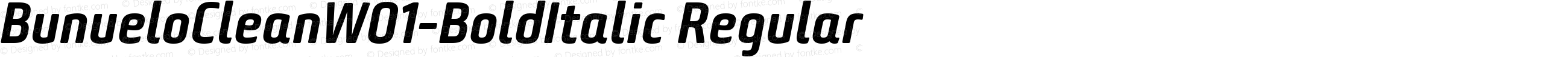 Bunuelo Clean W01 Bold Italic