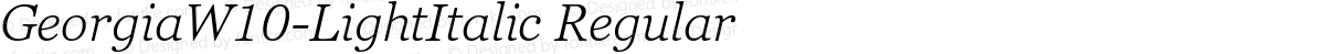 GeorgiaW10-LightItalic Regular