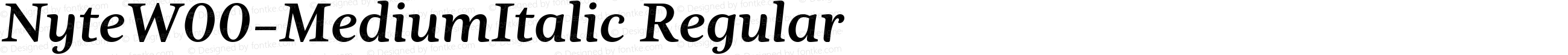 NyteW00-MediumItalic Regular