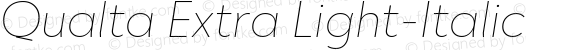 Qualta Extra Light-Italic