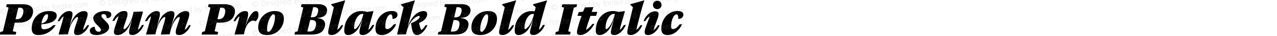Pensum Pro Black Bold Italic