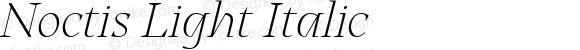 Noctis Light Italic