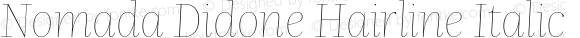 Nomada Didone Hairline Italic