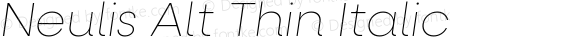 Neulis Alt Thin Italic