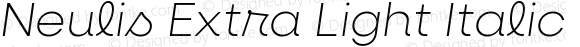 Neulis Extra Light Italic