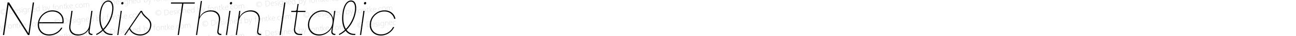 Neulis Thin Italic