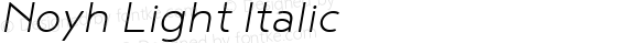 Noyh Light Italic