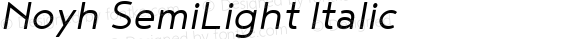 Noyh SemiLight Italic