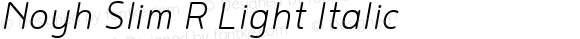 Noyh Slim R Light Italic