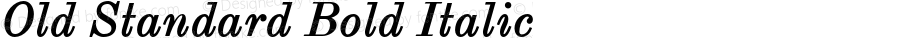 Old Standard Bold Italic Version 2.6