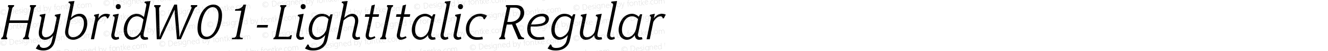 Hybrid W01 Light Italic