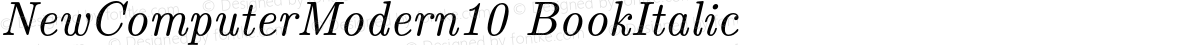 NewComputerModern10 BookItalic