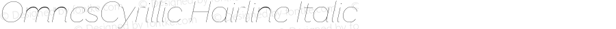 OmnesCyrillic Hairline Italic