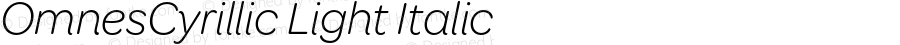 OmnesCyrillic Light Italic