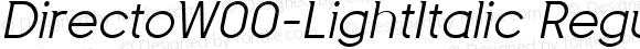 Directo W00 Light Italic