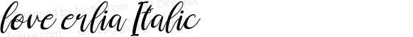 love erlia Italic