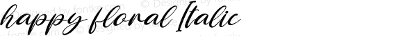 happy floral Italic