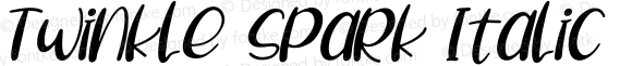 Twinkle Spark Italic Version 1.00;May 4, 2021;FontCreator 13.0.0.2683 64-bit