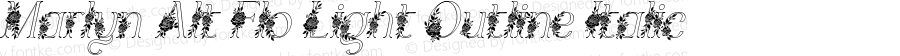 Marlyn Alt Flo Light Outline Italic