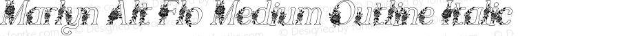 Marlyn Alt Flo Medium Outline Italic