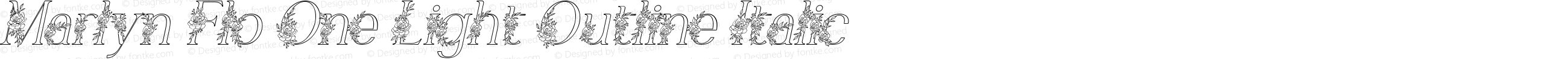 Marlyn Flo One Light Outline Italic