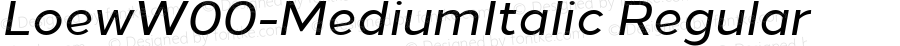 Loew W00 Medium Italic