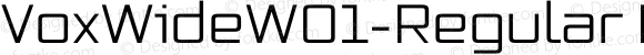 VoxWideW01-Regular Regular Version 2.30