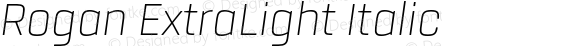 Rogan ExtraLight Italic