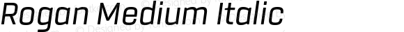 Rogan Medium Italic