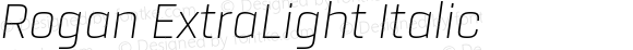 Rogan ExtraLight Italic